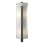 Hubbardton Forge Vertical Bar 2 Light 24" Tall Wall Sconce Natural Iron / White Art