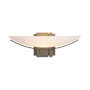 Hubbardton Forge Impressions 6" Tall Wall Sconce Dark Smoke / Opal