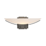Hubbardton Forge Impressions 6" Tall Wall Sconce Natural Iron / Opal