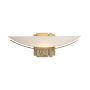 Hubbardton Forge Impressions 6" Tall Wall Sconce Soft Gold / Opal
