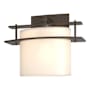 Hubbardton Forge Ellipse 8" Tall Wall Sconce Bronze / Opal