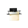 Hubbardton Forge Ellipse 8" Tall Wall Sconce Black / Opal