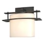 Hubbardton Forge Ellipse 8" Tall Wall Sconce Natural Iron / Opal