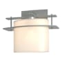Hubbardton Forge Ellipse 8" Tall Wall Sconce Vintage Platinum / Opal