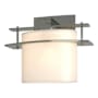 Hubbardton Forge Ellipse 8" Tall Wall Sconce Sterling / Opal