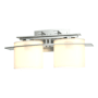 Hubbardton Forge Ellipse 2 Light 8" Tall Wall Sconce Vintage Platinum / Opal