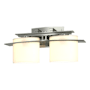 Hubbardton Forge Ellipse 2 Light 8" Tall Wall Sconce Sterling / Opal
