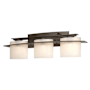 Hubbardton Forge Ellipse 3 Light 26" Wide Vanity Light with Customizable Glass Shade Bronze / Opal