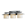 Hubbardton Forge Ellipse 3 Light 26" Wide Vanity Light with Customizable Glass Shade Dark Smoke / Opal