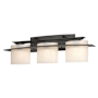 Hubbardton Forge Ellipse 3 Light 26" Wide Vanity Light with Customizable Glass Shade Natural Iron / Opal