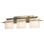 Hubbardton Forge Ellipse 3 Light 26" Wide Vanity Light with Customizable Glass Shade Soft Gold / Opal