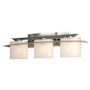 Hubbardton Forge Ellipse 3 Light 26" Wide Vanity Light with Customizable Glass Shade Sterling / Opal
