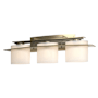 Hubbardton Forge Ellipse 3 Light 26" Wide Vanity Light with Customizable Glass Shade Modern Brass / Opal