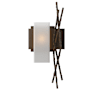 Hubbardton Forge Brindille 19" Tall Wall Sconce Bronze / Opal