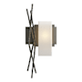 Hubbardton Forge Brindille 19" Tall Wall Sconce Natural Iron / Opal
