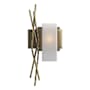 Hubbardton Forge Brindille 19" Tall Wall Sconce Modern Brass / Opal