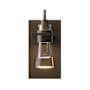 Hubbardton Forge Erlenmeyer 10" Tall Wall Sconce Bronze / Clear