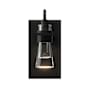 Hubbardton Forge Erlenmeyer 10" Tall Wall Sconce Black / Clear