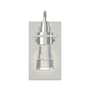 Hubbardton Forge Erlenmeyer 10" Tall Wall Sconce Sterling / Clear