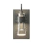 Hubbardton Forge Erlenmeyer 10" Tall Wall Sconce Natural Iron / Clear