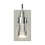 Hubbardton Forge Erlenmeyer 10" Tall Wall Sconce Sterling / Clear