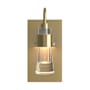 Hubbardton Forge Erlenmeyer 10" Tall Wall Sconce Modern Brass / Clear