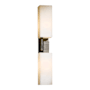 Hubbardton Forge Ondrian 2 Light 21" Tall Wall Sconce Dark Smoke / Opal