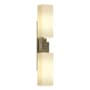 Hubbardton Forge Ondrian 2 Light 21" Tall Wall Sconce Soft Gold / Opal