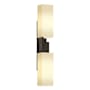 Hubbardton Forge Ondrian 2 Light 21" Tall Wall Sconce Oil Rubbed Bronze / Opal