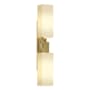 Hubbardton Forge Ondrian 2 Light 21" Tall Wall Sconce Modern Brass / Opal