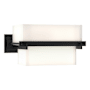 Hubbardton Forge Kakomi 2 Light 5" Tall Wall Sconce Black / Opal