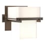 Hubbardton Forge Kakomi 6" Tall Wall Sconce Bronze / Opal