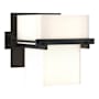 Hubbardton Forge Kakomi 6" Tall Wall Sconce Black / Opal