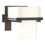 Hubbardton Forge Kakomi 6" Tall Wall Sconce Natural Iron / Opal