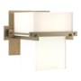 Hubbardton Forge Kakomi 6" Tall Wall Sconce Soft Gold / Opal