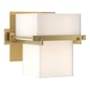 Hubbardton Forge Kakomi 6" Tall Wall Sconce Modern Brass / Opal