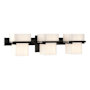 Hubbardton Forge Kakomi 3 Light 6" Tall Wall Sconce Black / Opal