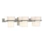 Hubbardton Forge Kakomi 3 Light 6" Tall Wall Sconce Vintage Platinum / Opal