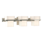 Hubbardton Forge Kakomi 3 Light 6" Tall Wall Sconce Sterling / Opal