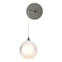 Hubbardton Forge Fritz 7" Tall Wall Sconce Dark Smoke