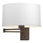 Hubbardton Forge Simple Lines 11" Tall Wall Sconce Bronze / Natural Anna