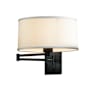 Hubbardton Forge Simple Lines 11" Tall Wall Sconce Black / Natural Anna