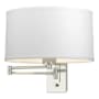 Hubbardton Forge Simple Lines 11" Tall Wall Sconce Sterling / Natural Anna