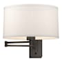 Hubbardton Forge Simple Lines 11" Tall Wall Sconce Oil Rubbed Bronze / Flax