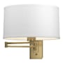 Hubbardton Forge Simple Lines 11" Tall Wall Sconce Modern Brass / Natural Anna