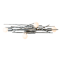 Hubbardton Forge Brindille 4 Light 11" Tall LED Wall Sconce Sterling