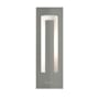 Hubbardton Forge Vertical Bar 15" Tall Wall Sconce with Customizable Glass Shade Sterling / Opal