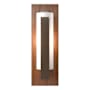 Hubbardton Forge Vertical Bar 15" Tall Wall Sconce with Customizable Glass Shade Bronze / Cherry / Opal