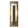 Hubbardton Forge Vertical Bar 15" Tall Wall Sconce with Customizable Glass Shade Bronze / Copper / Opal