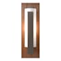 Hubbardton Forge Vertical Bar 15" Tall Wall Sconce with Customizable Glass Shade Dark Smoke / Cherry / Opal